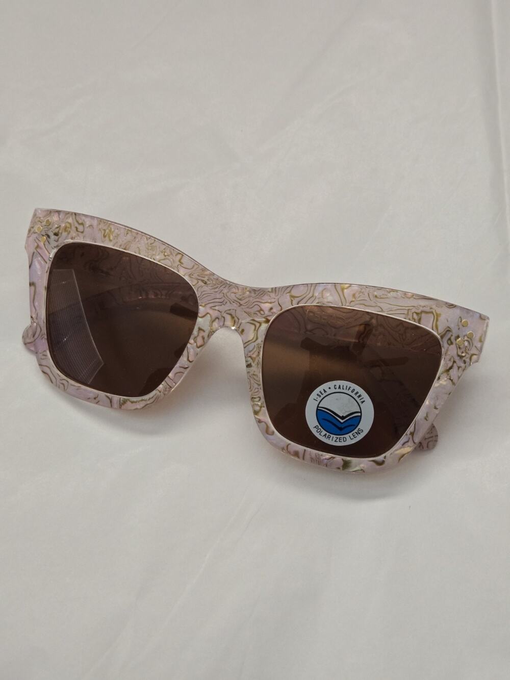 I-SEA Women's Polarized Lens Sunglasses Sutton Pearl Brown NWT